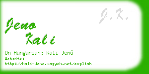 jeno kali business card