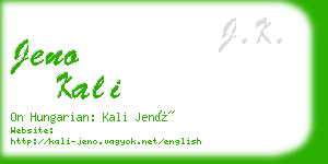 jeno kali business card